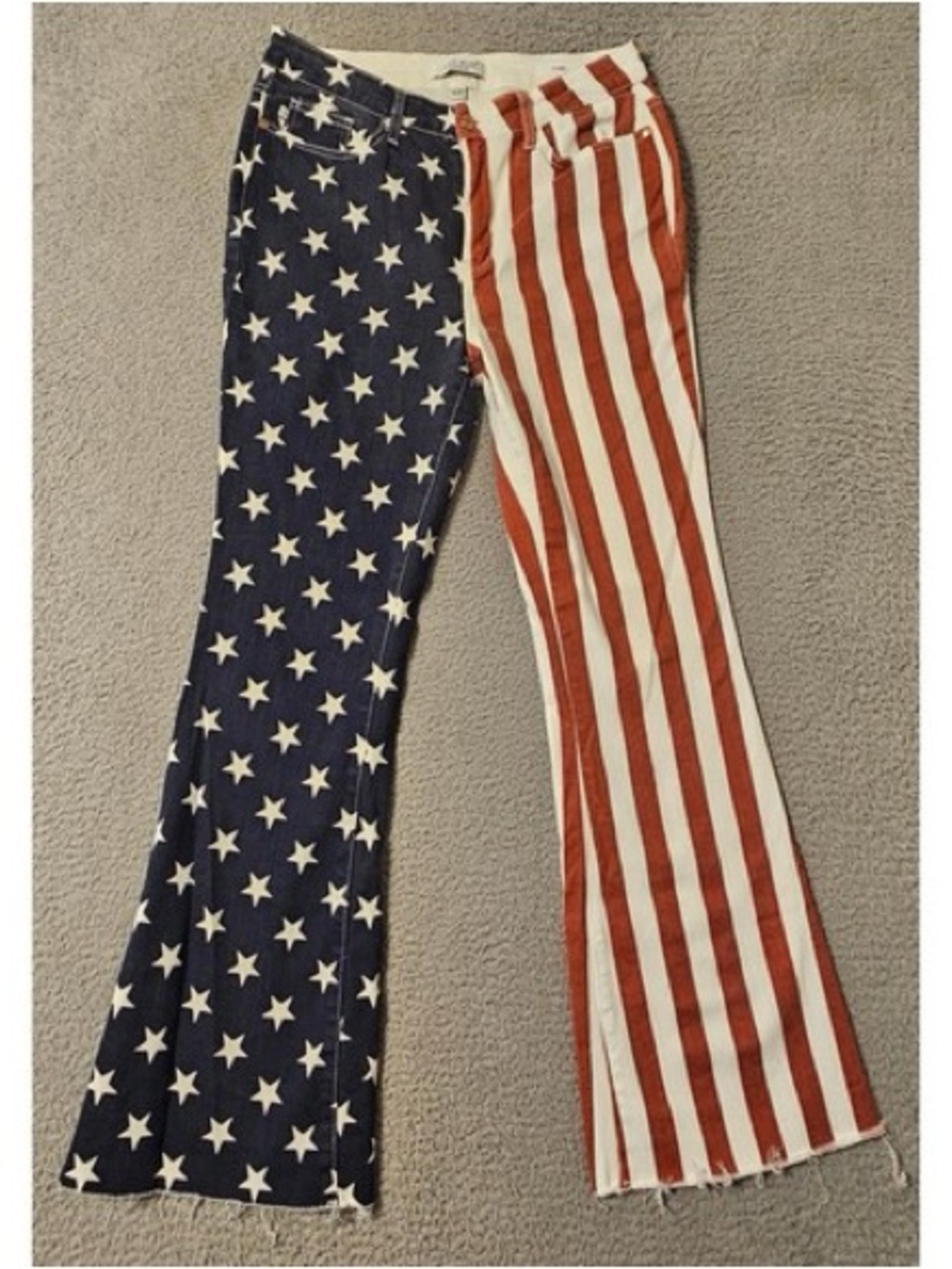 Judy Blue Patriotic High-Rise Flare Jeans in Blue, White & Red